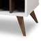 Baxton Studio Pietro Mid-Century Modern White and Brown Finished Wine Cabinet 150-9003 - alternate 5
